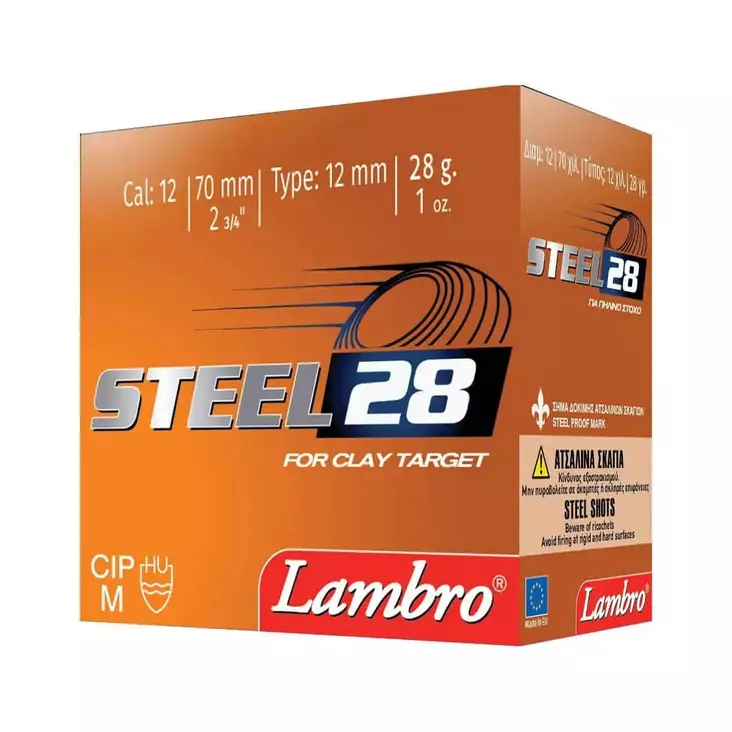 Lambro Steel Sporting 28g no. 8 12/70 Teräshauli - Kiekkopatruunat - 5213011483006 - 1