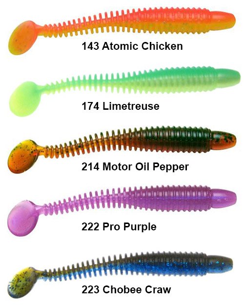 Lunker City Swimmin' Ribster 4" 10kpl - Jigit ja kumikalat - 725442881436 - 1