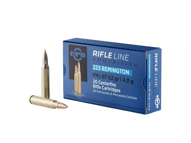 PPU FMJ BT .223Rem 4,00g - Kiväärin patruunat - 8605003812326 - 1