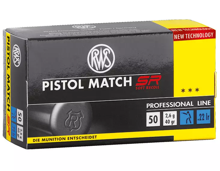 RWS Pistol Match SR LRN .22LR - Pienoiskiväärin patruunat - 4000294177996 - 1