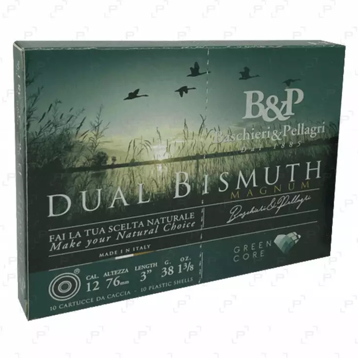 B&P Dual Bishmuth Magnum 38g 12/76 no. 4+3 - Korvaavat haulikon patruunat - 8057502106237 - 1