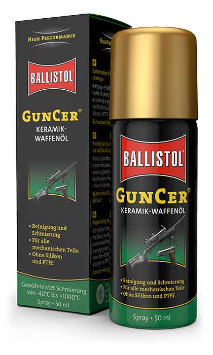 Ballistol GunCer keraaminen aseöljy 50ml - Aseenhoitoaineet - 4017777221657 - 1