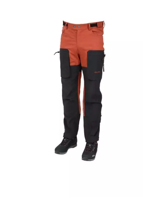 Dovrefjell X-Motion Cotton Stretch oranssi-musta -housut - Kalvottomat housut - 7071217027657 - 1