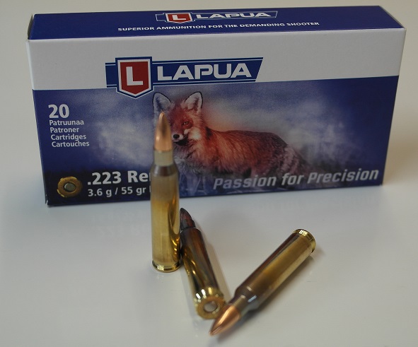 Lapua .223 Rem 3,6g 55gr FMJ S569 - Kiväärin patruunat - 6418267103657 - 1