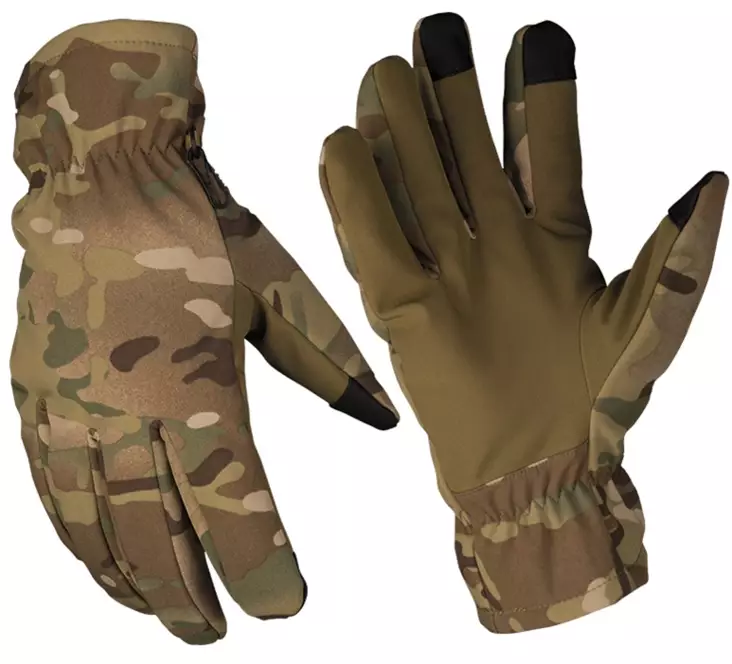 Mil-Tec Softshell käsine, Multicam - Sormikkaat - 4046872380467 - 1