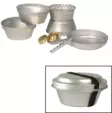 Mil-Tec Alu Retkikeitinsetti, sis. 2 keittoastiaa, pannu ja poltin - Retkikeittimet ja -kaasut - 4046872180118 - 1