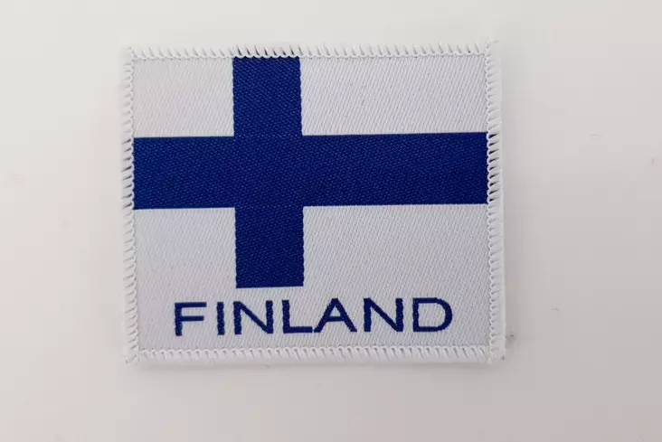 Kangasmerkki Suomenlippu FINLAND 6x5 cm - Hihamerkit ja tarrat - 890108 - 1