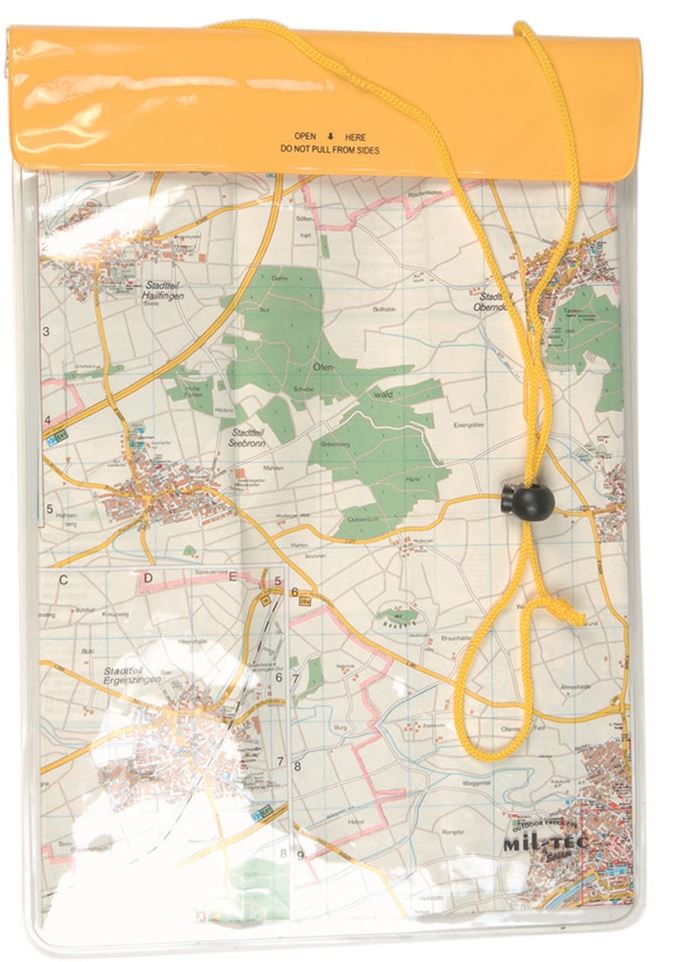 Mil-Tec vedenpitävä karttapussi 26x35cm - Suunnistus - 4046872185878 - 1