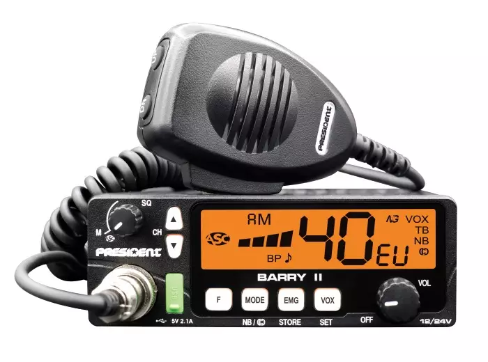 President Barry II AM/FM CB radiopuhelin - CB27 LA-radiopuhelimet 26-28 Mhz - 3435991130028 - 1