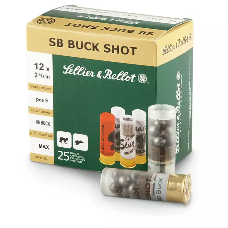 Sellier & Bellot Buck Shot 12/70 36g - Haulikon patruunat - 8590690211708 - 1