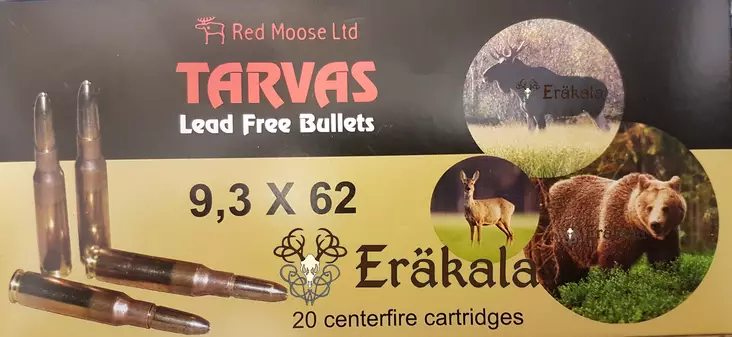 Tarvas Metsästyspatruuna 9,3x62 16,2g - Kiväärin patruunat - 6430052785008 - 1