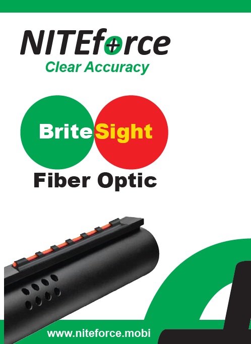 Valokuitutähtäin Vihreä 69mm, NITEforce BriteSight - Kuitutähtäimet - 185-008 - 1