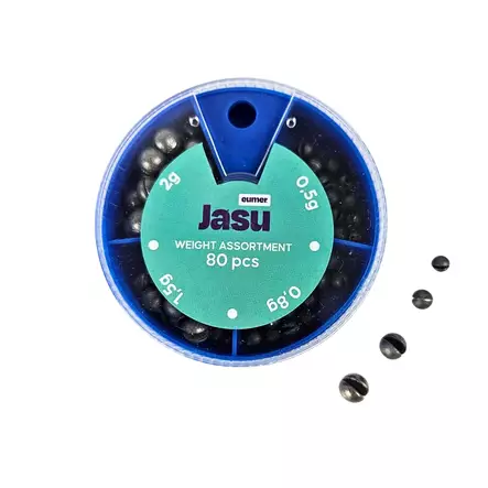 Jasu Onkipainolajitelma 80 kpl - Koukut ja painot - 6430079383379 - 1