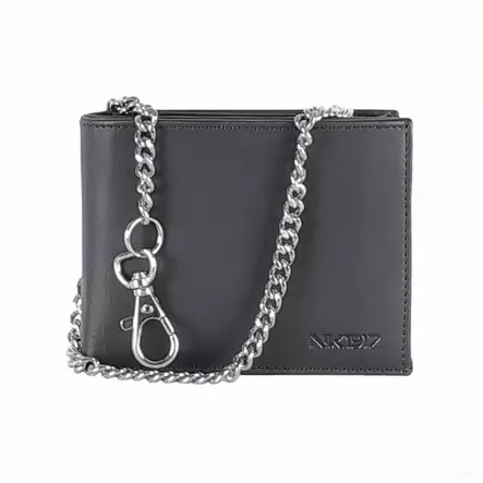 NK1917 Nahkalompakko ketjulla, musta - Lompakot & Korttikotelot - 6416140015899 - 1