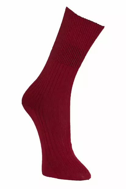 Tesema Merinovillasukka kiristämätön, viininpunainen - Sukat - 6416889188069 - 1