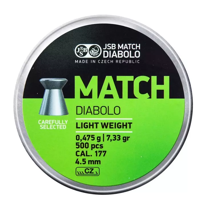 JSB Match Pistol 0,475g - Ilma-aseiden Luodit 4,5 mm - 8594180450219 - 1