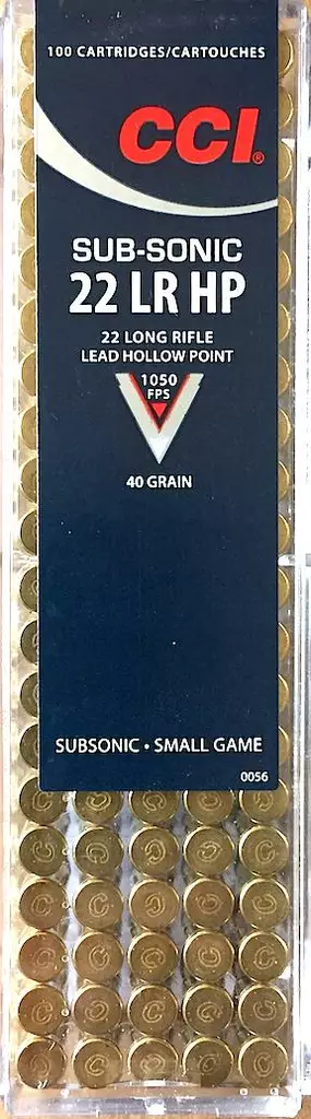 CCI Subsonic HP .22LR 2,6g - Pienoiskiväärin patruunat - 076683000569 - 1