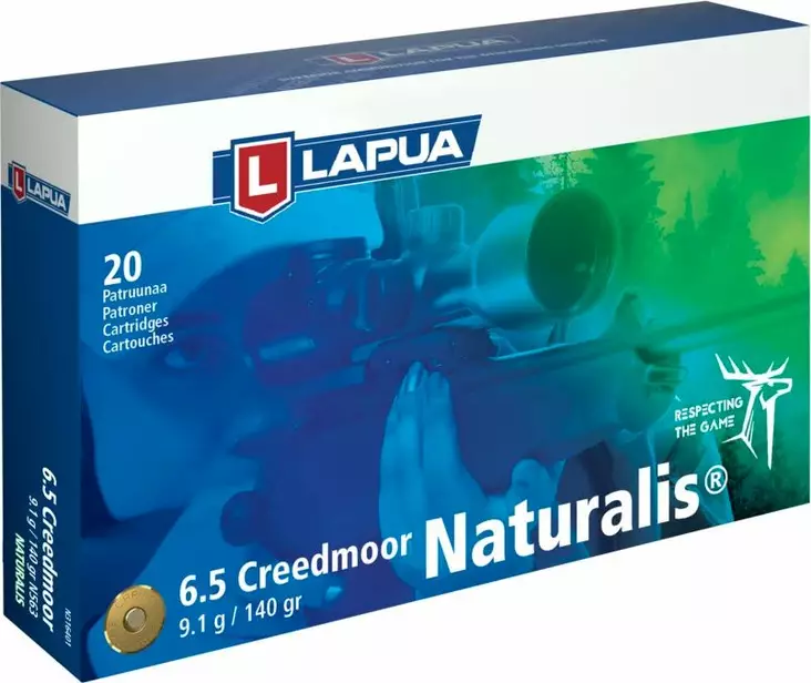 Lapua Naturalis 6,5 Creedmoor 9,1g - Kiväärin patruunat - 6418267103749 - 1