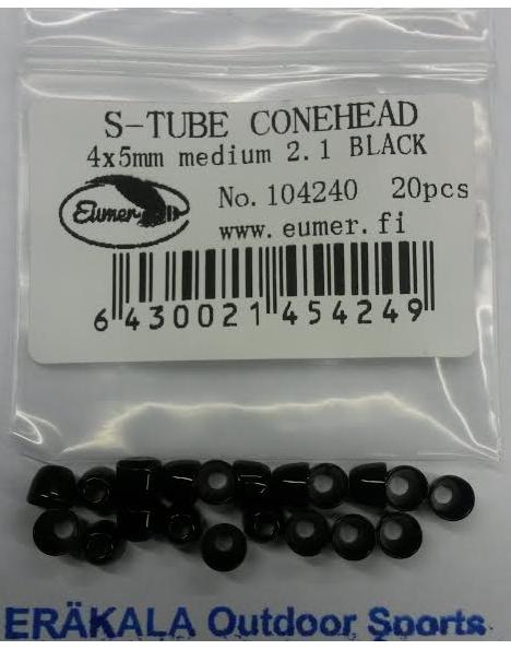 Messinki conehead medium 2,1mm Musta - Kuulapäät ja silmät - 6430021454249 - 2