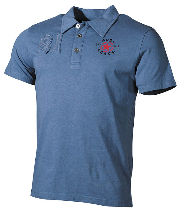 Polopaita Pure Trash, sininen - T-paidat - 4044633086839 - 1