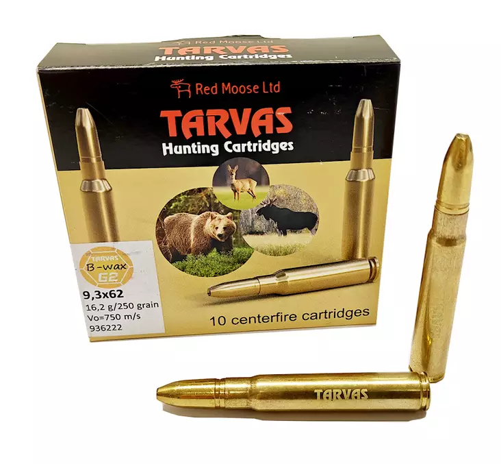 Tarvas B-Wax G2 9,3x62 16,2g 10kpl metsästyspatruuna - Kiväärin patruunat - 6430052785039 - 1