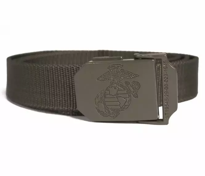 US marine kangasvy=C3=B6, 130cm x 3cm oliivinvihre=C3=A4 - Vyöt ja Olkaimet - 4046872264139 - 2
