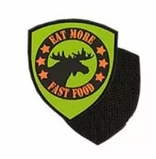 Eat more fast food kuminen hihamerkki Vahva velcrotarra - Hihamerkit ja tarrat - JLF014eatmoreff - 1