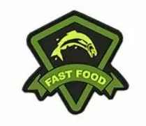 Fast food kuminen hihamerkki Vahva velcrotarra - Hihamerkit ja tarrat - JLF014fffish - 1