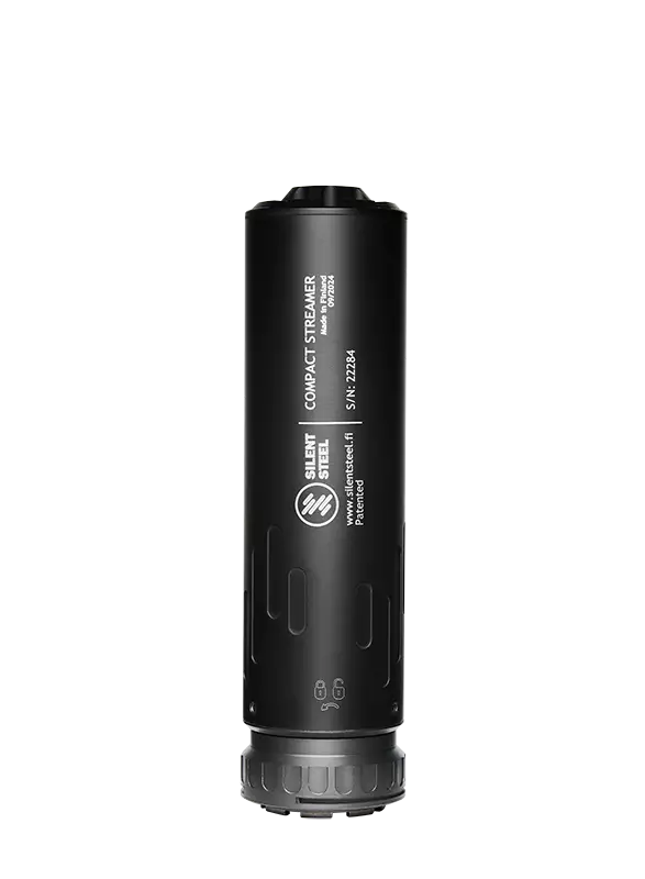 Silent Steel Compact Flow Streamer QD Lock Äänenvaimennin Musta - Äänenvaimentimet - CST762B-SS-QDL - 1