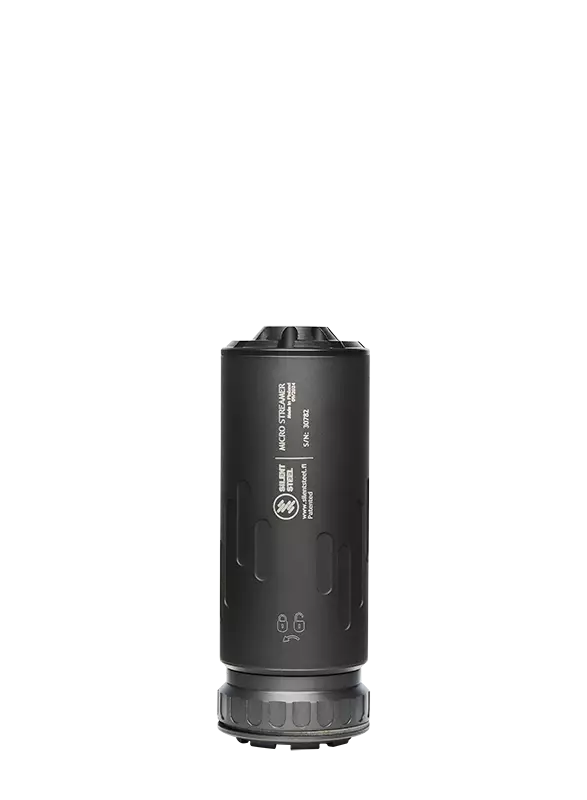 Silent Steel Micro Flow Streamer QDLock Äänenvaimennin Musta - Äänenvaimentimet - MST762B-SS-QDL - 1