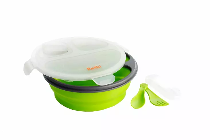 Pyöreä RETKI Eväsrasia silikonia lime - Ruokailuvälineet - R5156L - 1