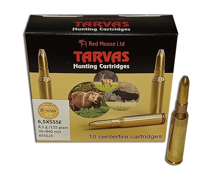Tarvas B-Wax G2 8,1g 6,5x55SE metsästyspatruuna - Kiväärin patruunat - tarvas-65x55-10kpl - 1