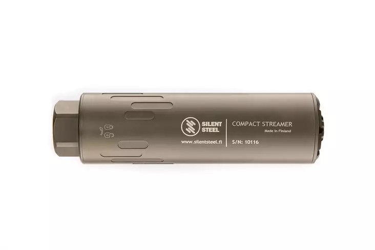 Silent Steel Compact Flow Streamer QD Äänenvaimennin OD Vihreä - Äänenvaimentimet - CST556ODG-SS - 1