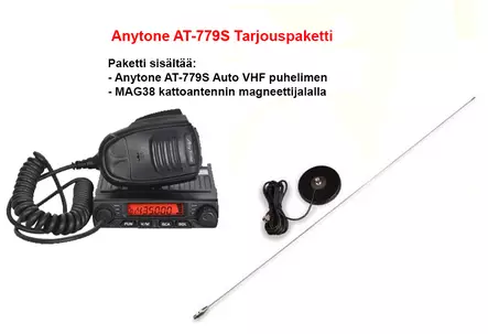 Anytone AT-779S Auto-VHF tarjouspaketti magneettiantennilla - Metsästys VHF - AT779S-tarjouspkt - 1