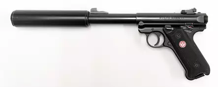 Ruger Mark IV Target .22LR pienoispistooli + äänenvaimennin - Käytetyt pistoolit - Ruger-MKVI-Target - 1