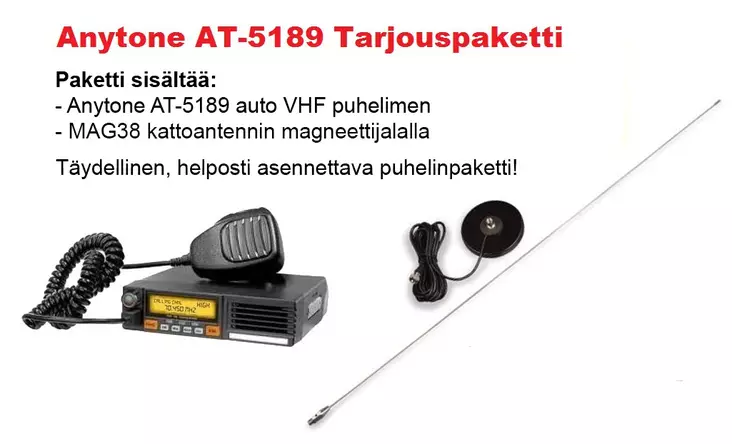 Anytone AT-5189 tarjouspaketti auto vhf - Metsästys VHF - AT5189-tarjouspkt - 6