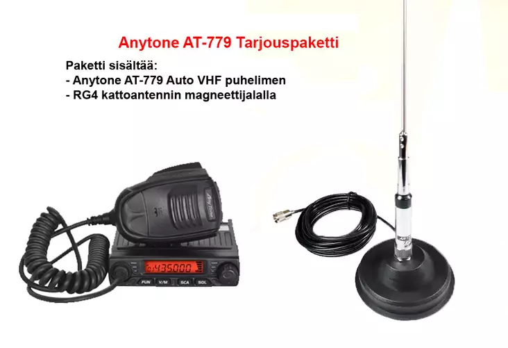 Auto-VHF Tarjouspaketti Anytone AT-779 - Metsästys VHF - AT779-tarjouspkt - 6