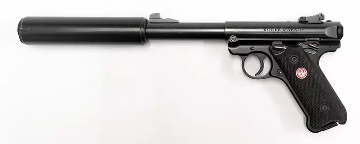 Ruger Mark IV Target .22LR pienoispistooli + äänenvaimennin - Käytetyt pistoolit - Ruger-MKVI-Target - 1